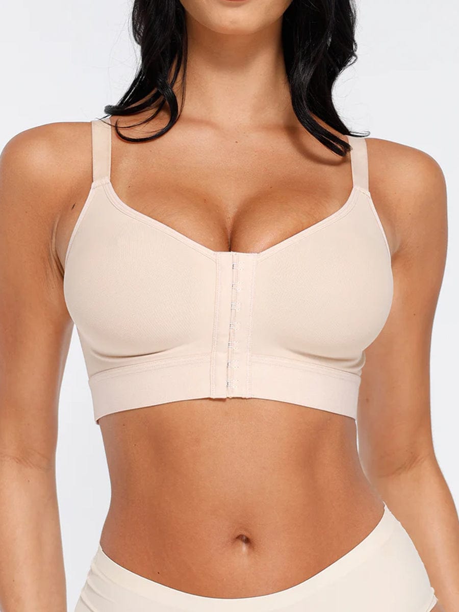 Soutien-gorge post-opératoire FeelinGirl à compression intégrale avec fermeture frontale pour mastectomie