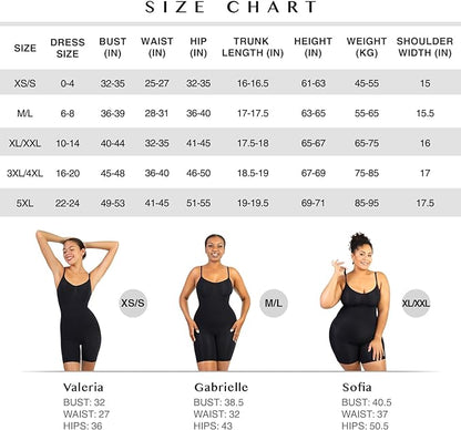 Shapewear for Women Butt Lifter Bodysuit Body Shaper Tummy Control Shapewear