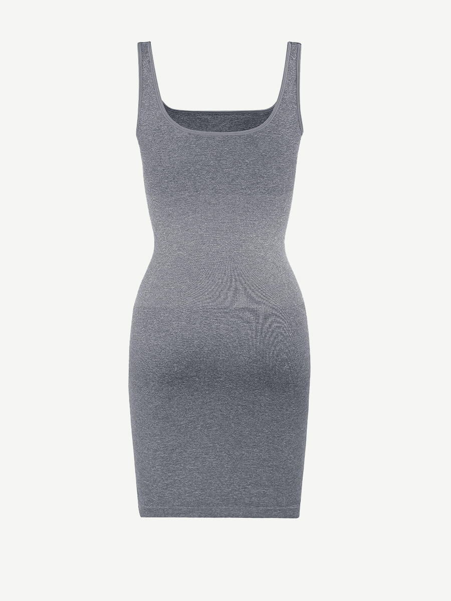 Square-neck Mini Bodycon Built-in Shaper Womenswear Comfortable Dress