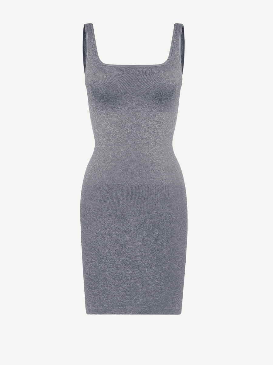 Square-neck Mini Bodycon Built-in Shaper Womenswear Comfortable Dress