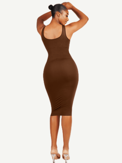 Seamless Eco-friendly Large U-back Built-in Shaper Dress