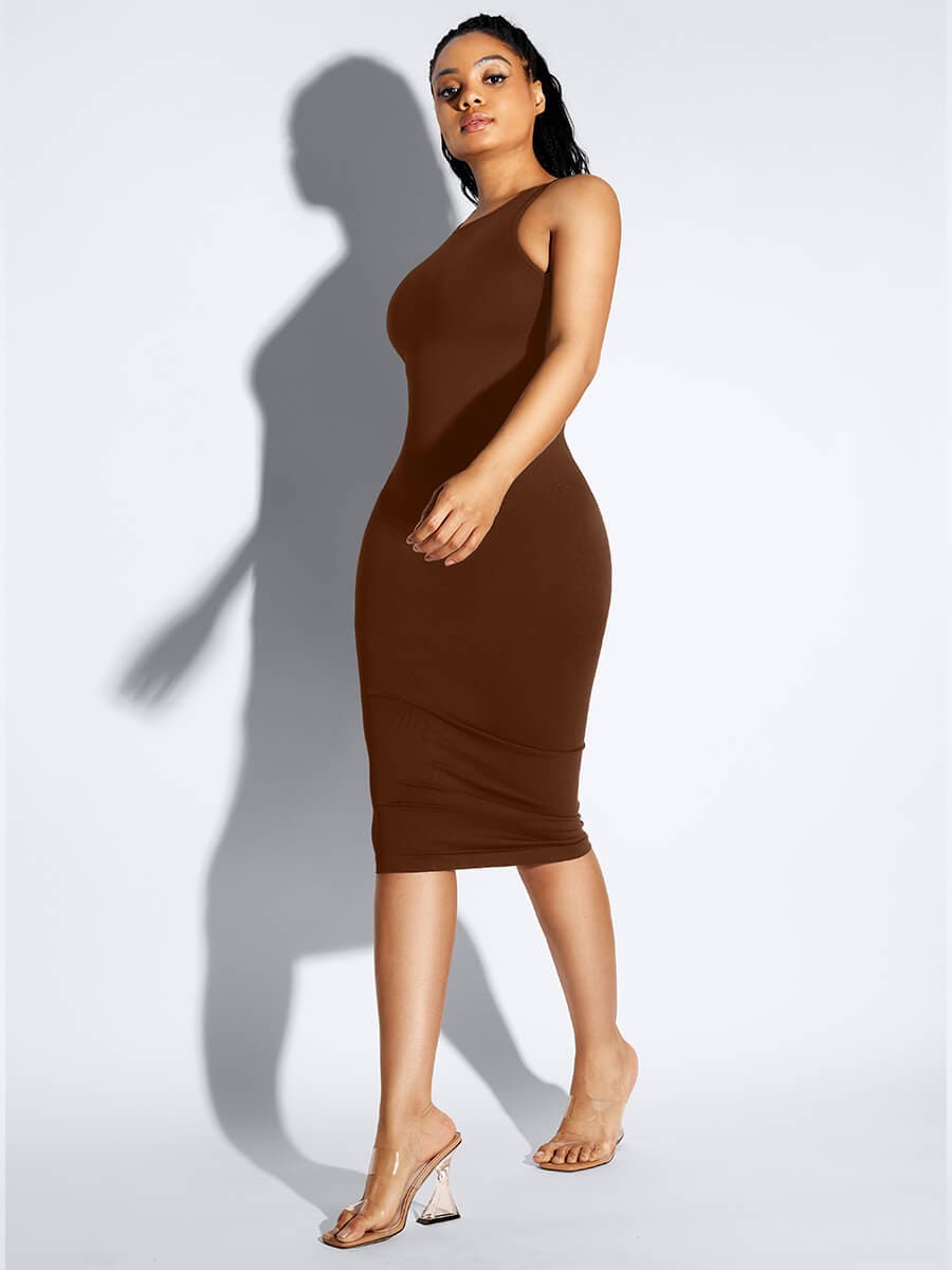 Seamless Eco-friendly Large U-back Built-in Shaper Dress