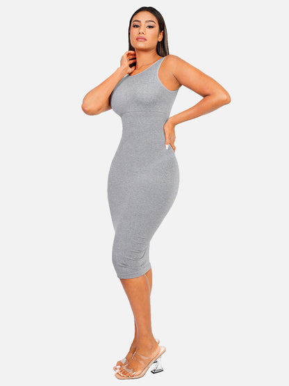 FeelinGirl Nahtloses, umweltfreundliches, großes U-Rücken-Kleid mit integriertem Shaper 