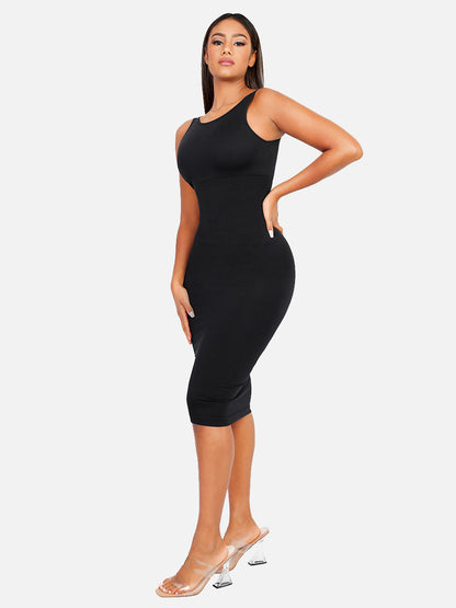 FeelinGirl Nahtloses, umweltfreundliches, großes U-Rücken-Kleid mit integriertem Shaper 