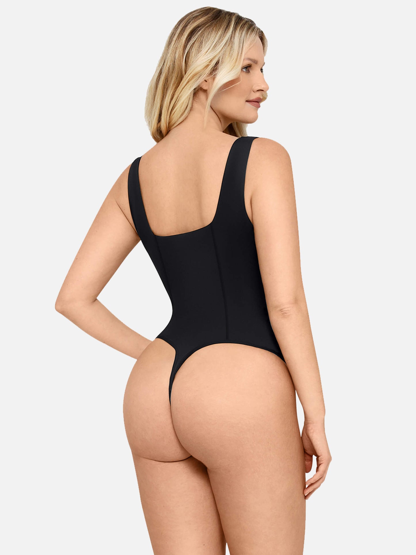 Full Body Wide Strap V-Neck Bodysuit