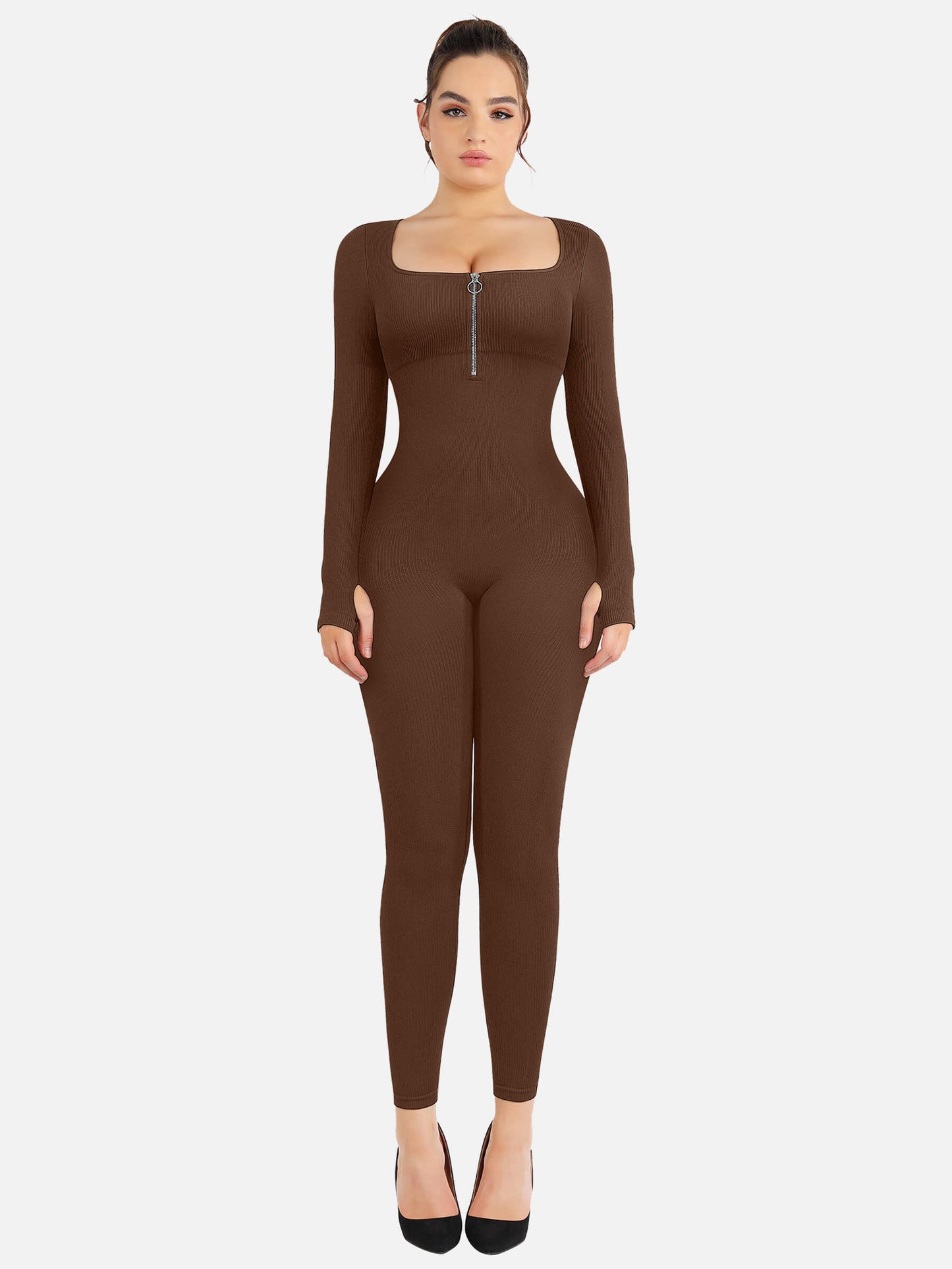 Full Body Tummy Control Long Sleeve Jumpsuits