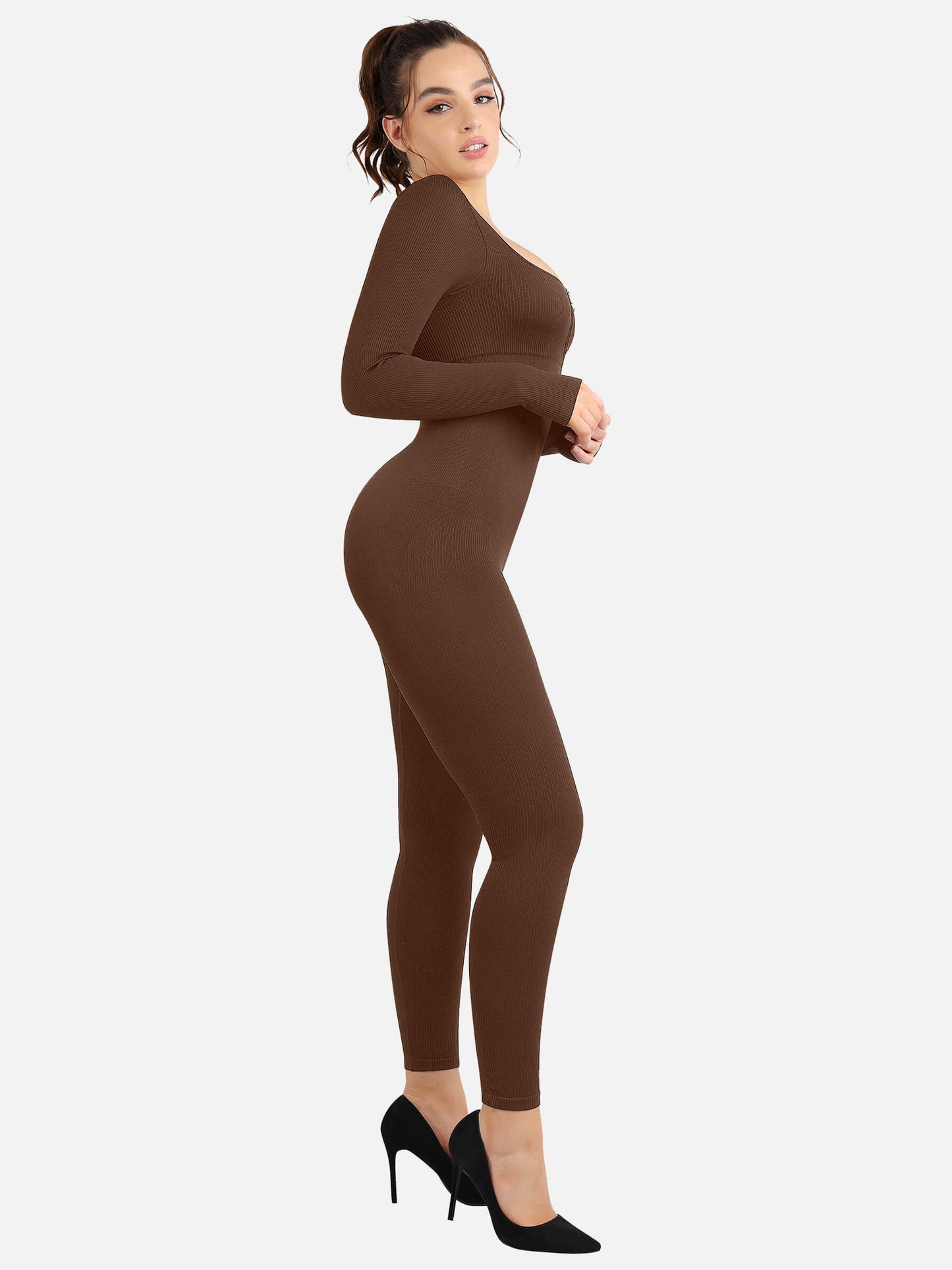 Full Body Tummy Control Long Sleeve Jumpsuits