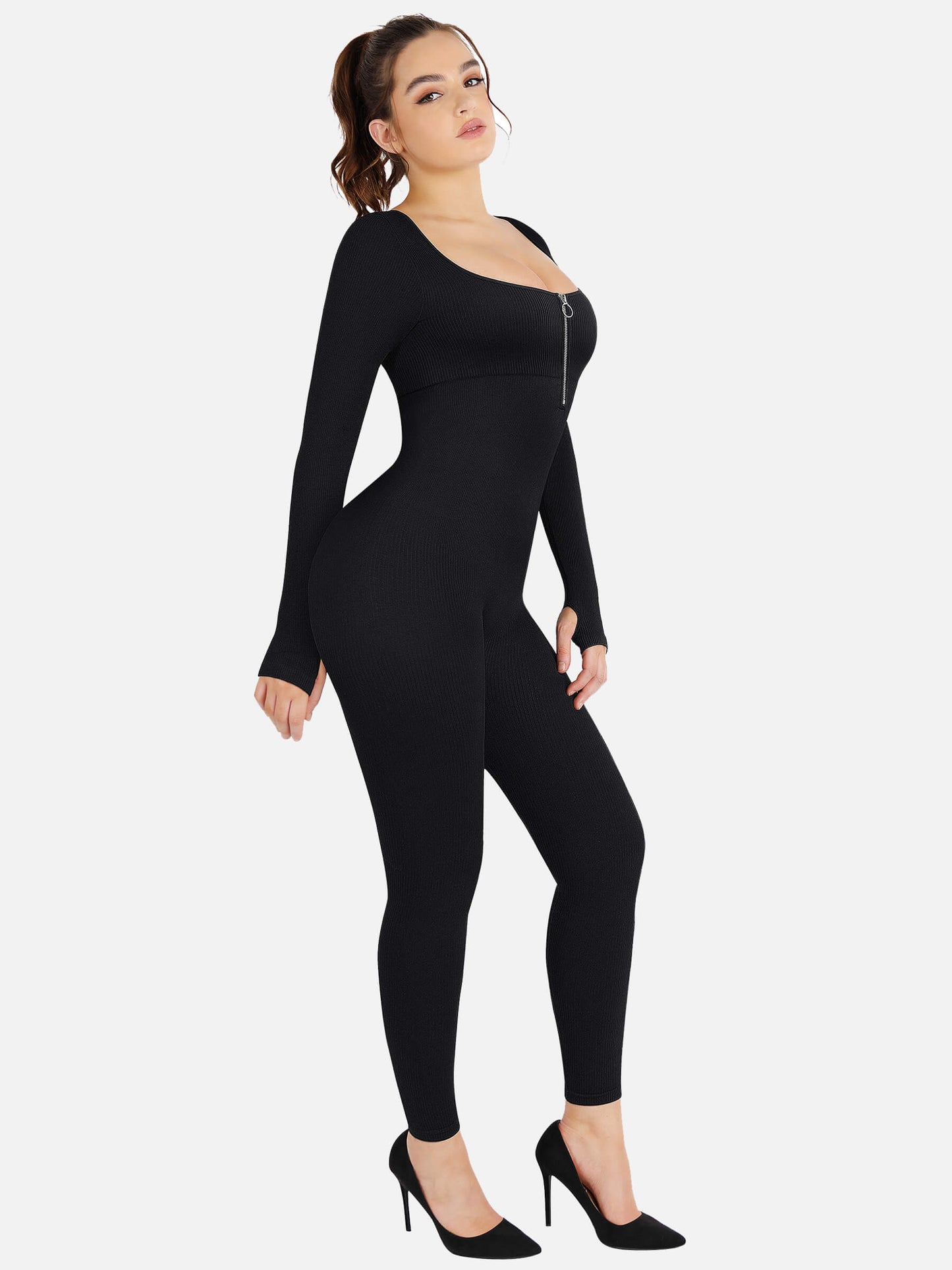 Full Body Tummy Control Long Sleeve Jumpsuits