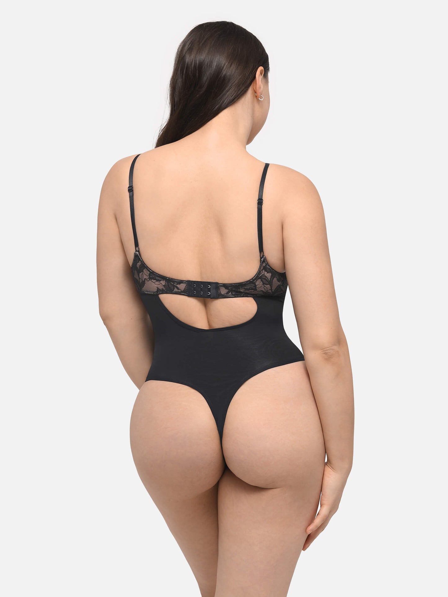 Lace Shapewear Thong Shaping Bodysuit