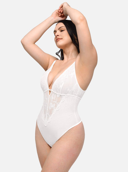 Sculpting Lace Shapewear Thong Bodysuit