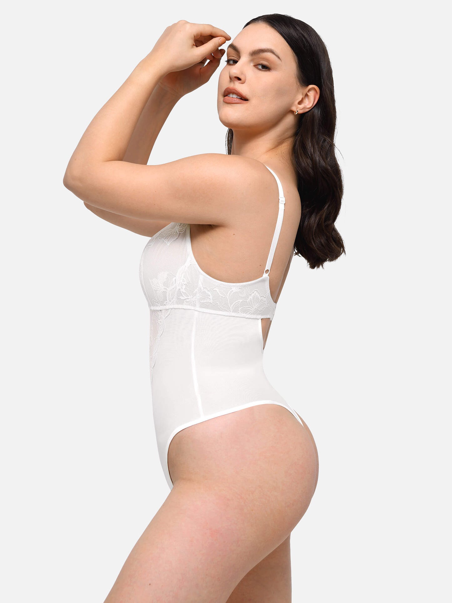 Sculpting Lace Shapewear Thong Bodysuit