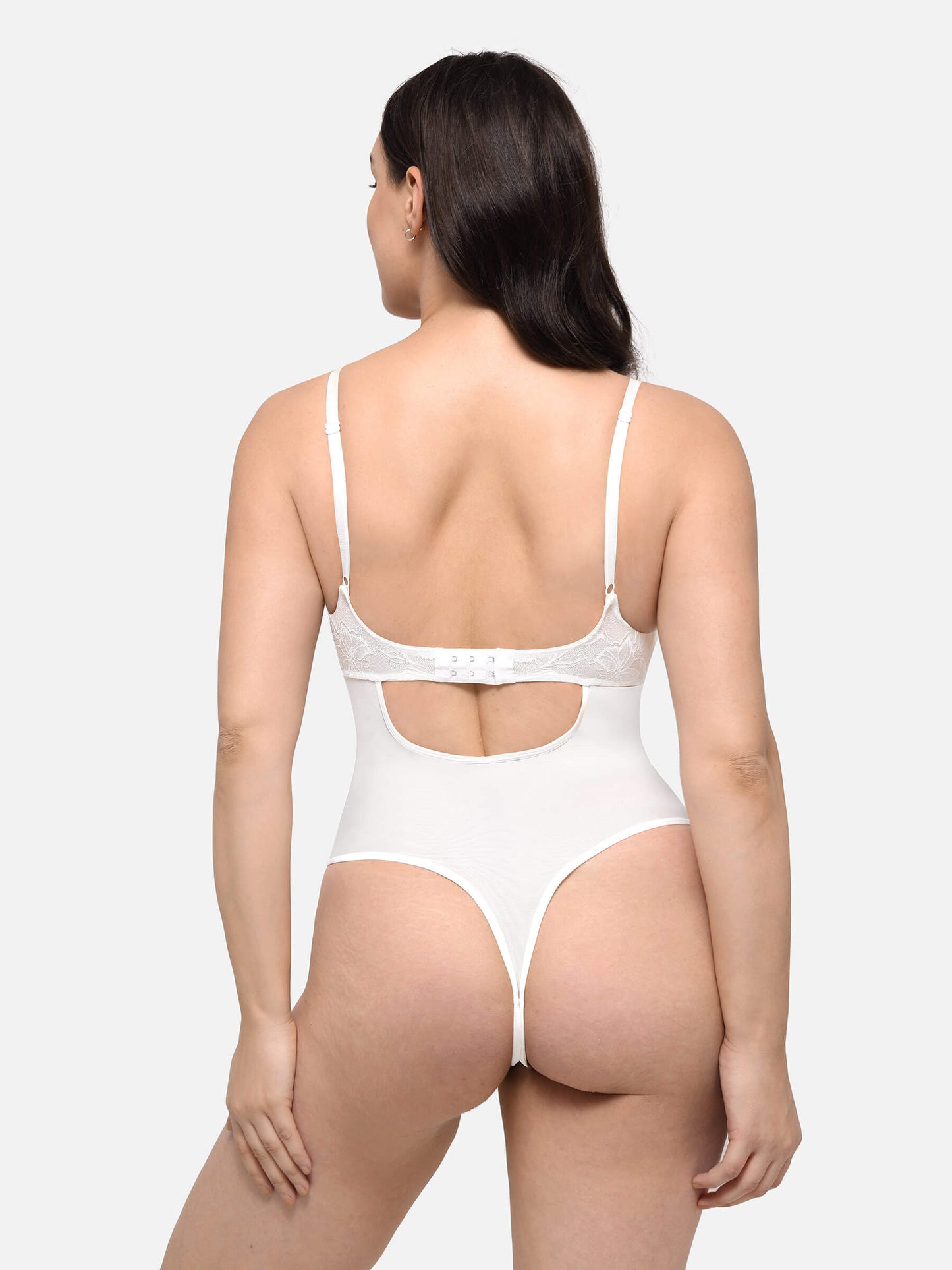 Lace Shapewear Thong Shaping Bodysuit