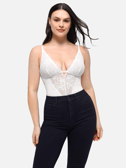 Sculpting Lace Shapewear Thong Bodysuit