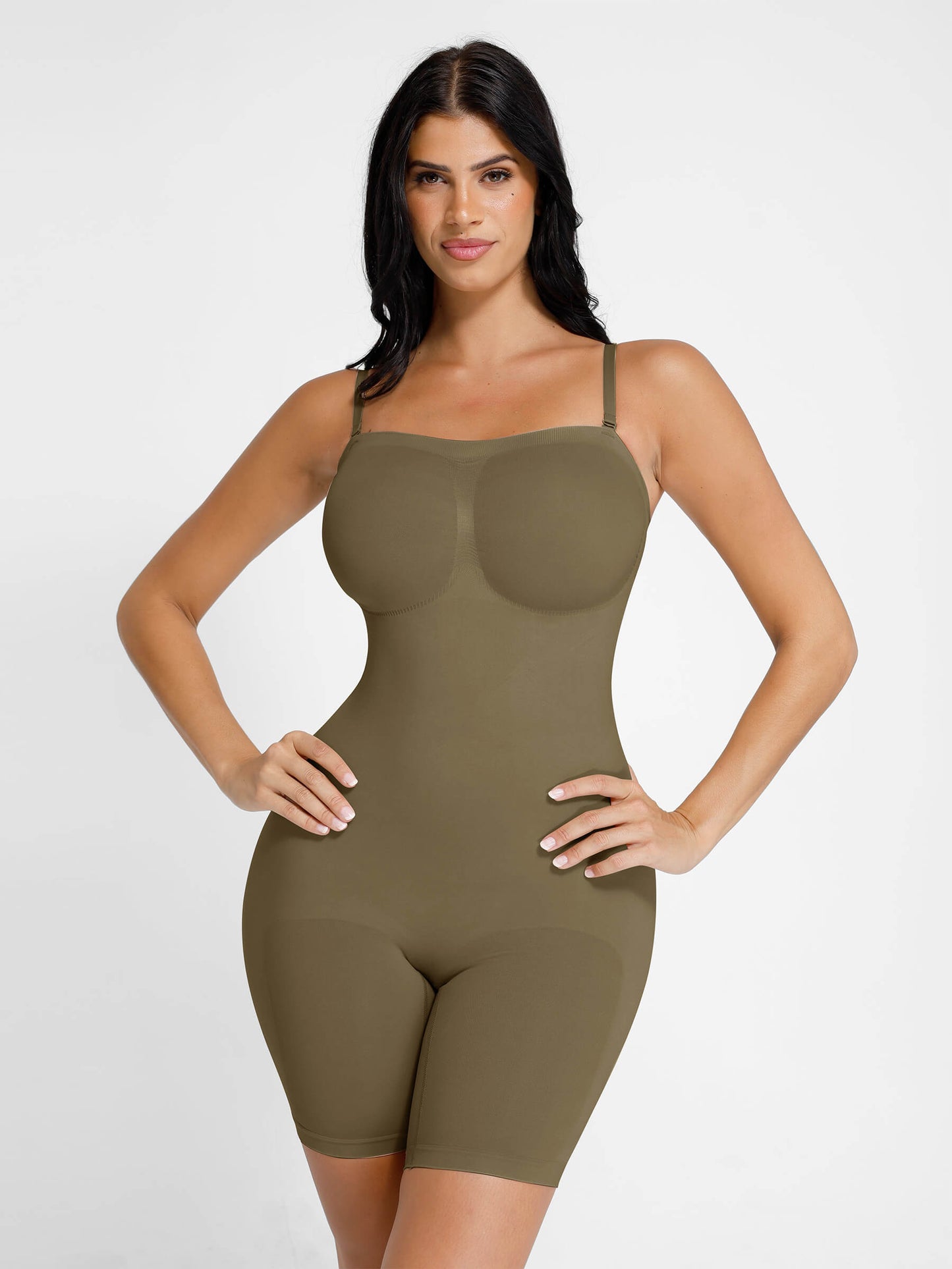 Seamless Strapless Bodysuit with Removable Straps