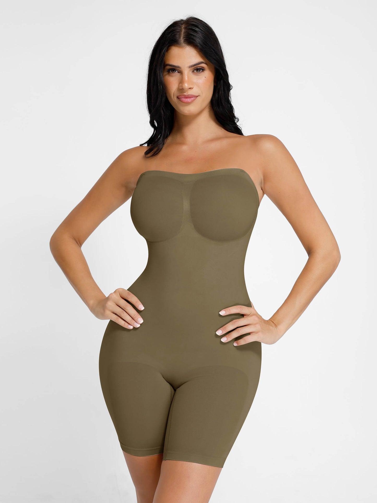 Seamless Strapless Bodysuit with Removable Straps