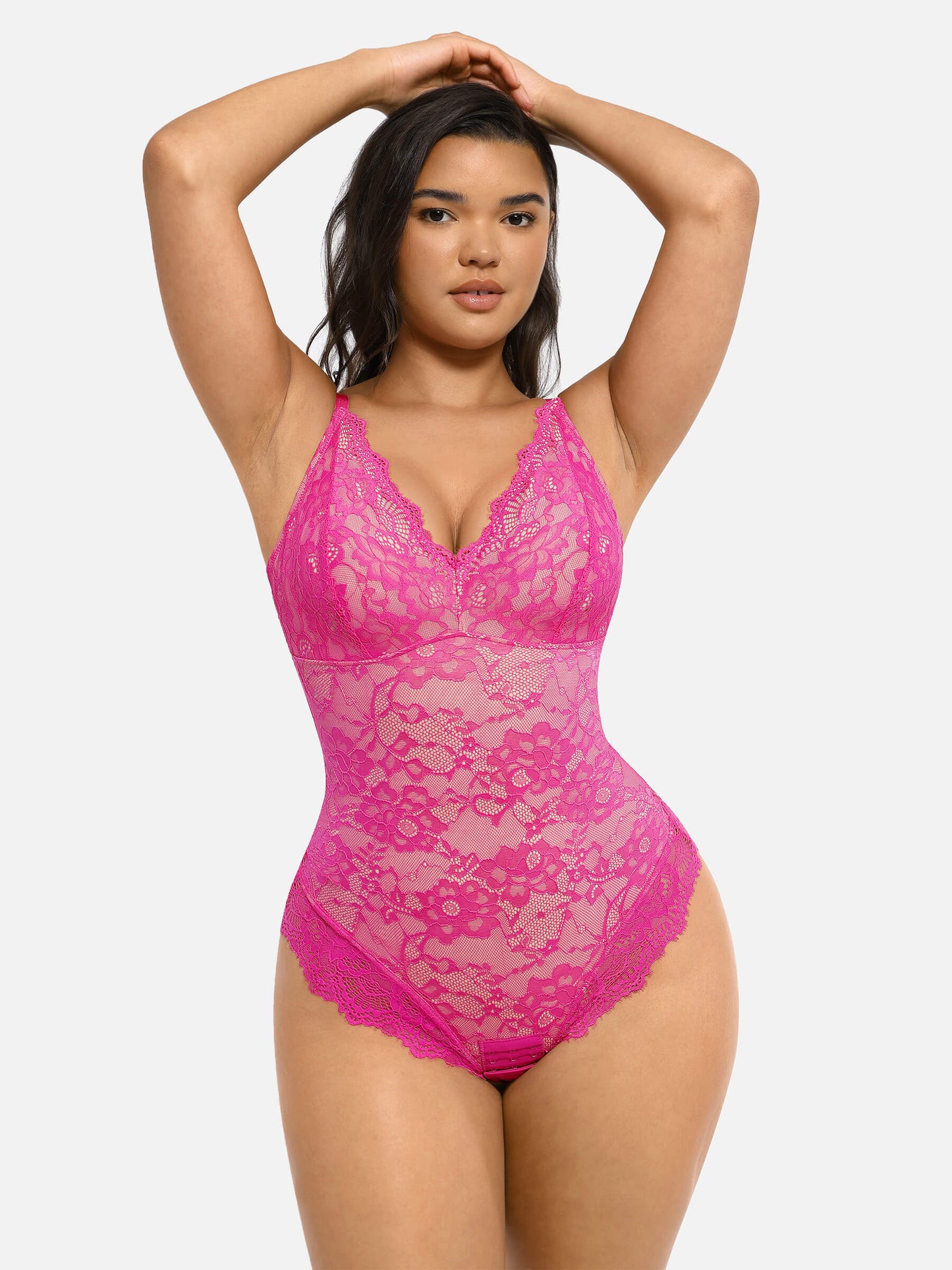Body en dentelle à col en V