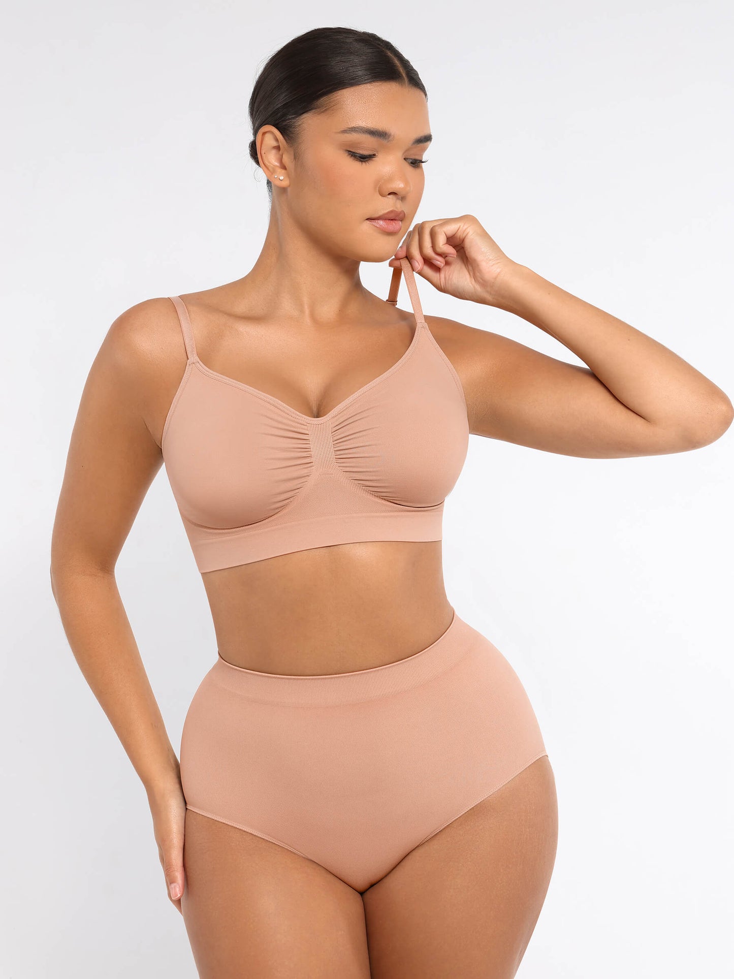 Wireless Bra & Seamless Tummy Control Brief Set