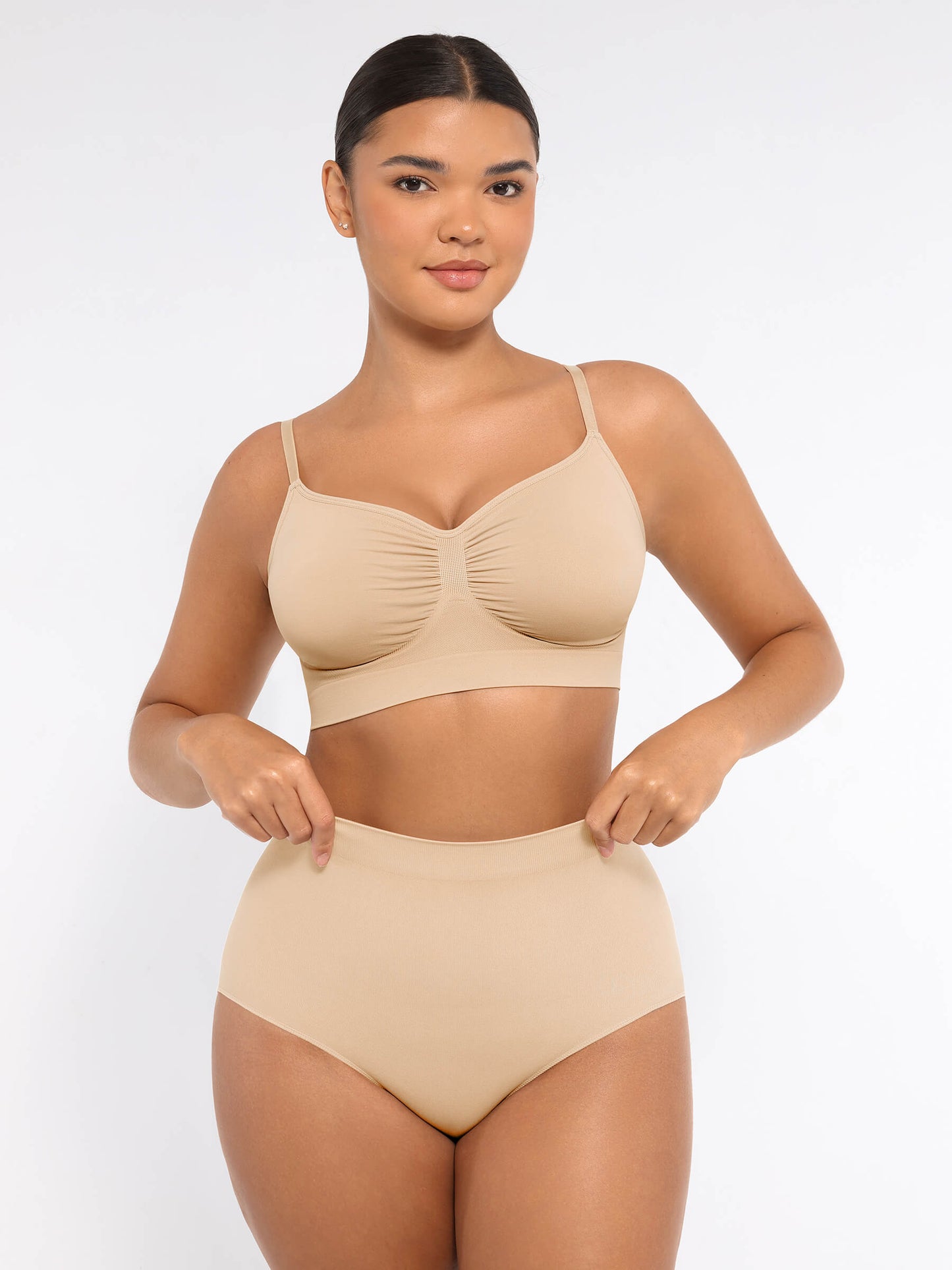 Wireless Bra & Seamless Tummy Control Brief Set