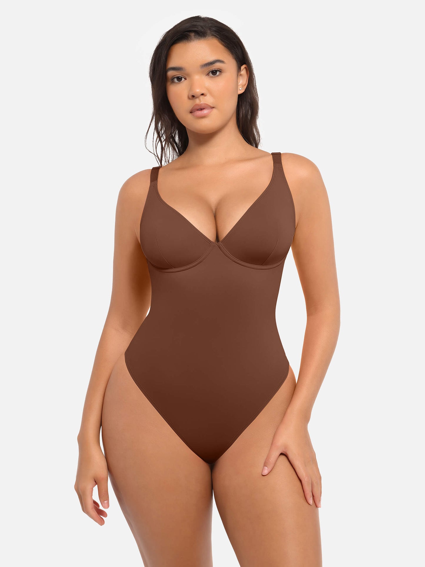 V Neck Tummy Control Bodysuit