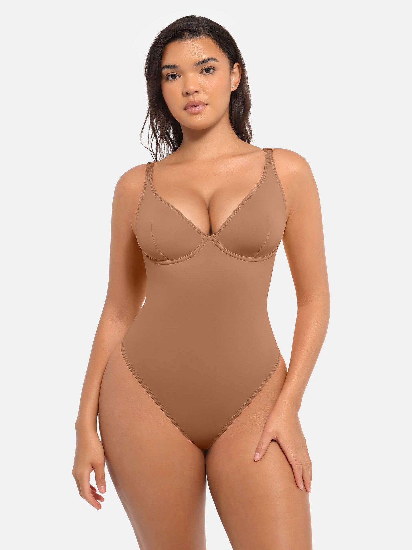 V Neck Tummy Control Bodysuit