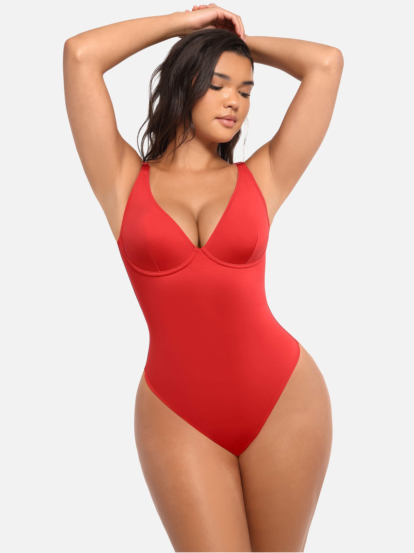 V Neck Tummy Control Bodysuit