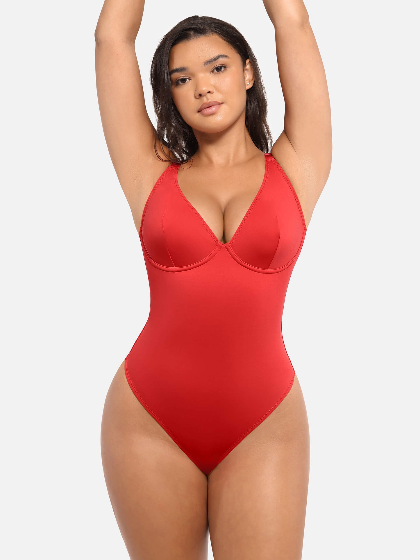 V Neck Tummy Control Bodysuit