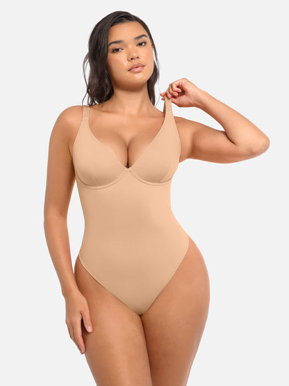 V Neck Tummy Control Bodysuit