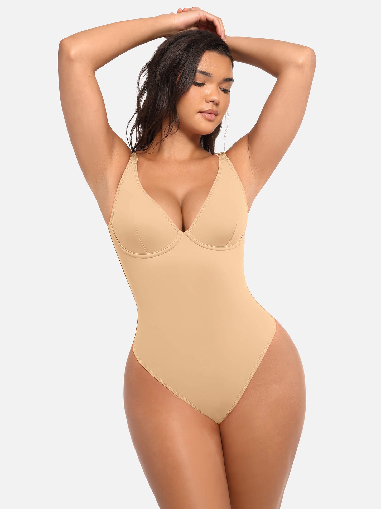 V Neck Tummy Control Bodysuit