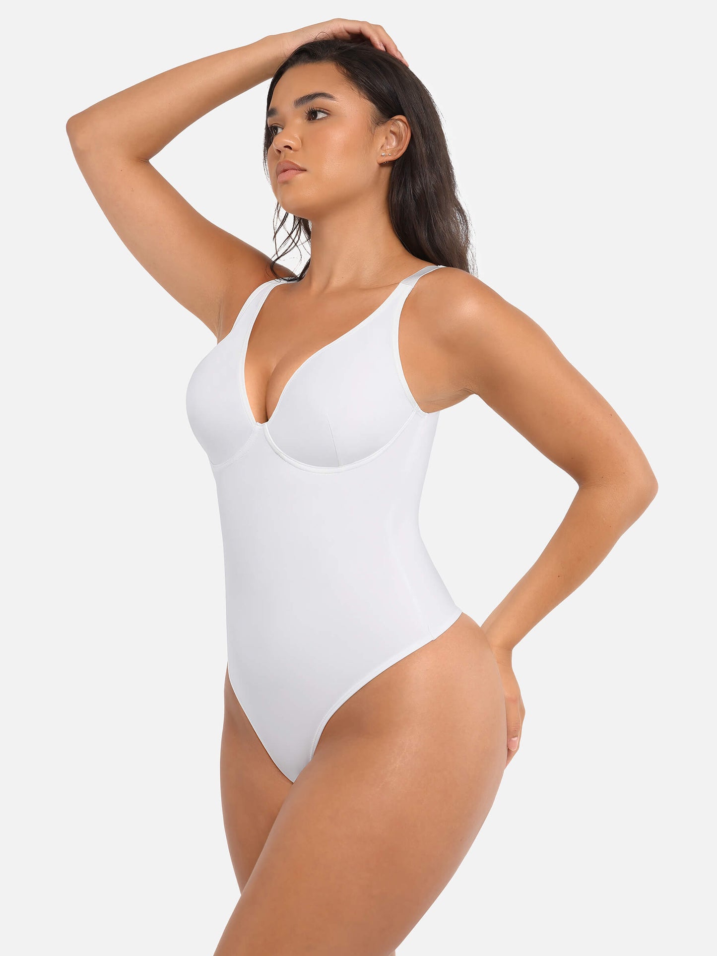 Bodysuit mit V-Ausschnitt und Bauchkontrolle