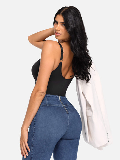 V Neck Tummy Control Bodysuit