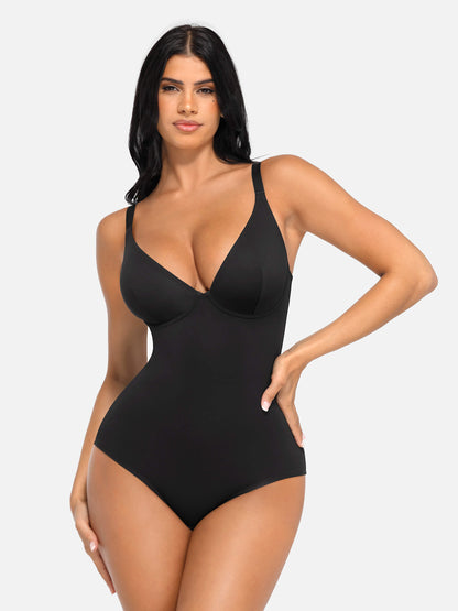 V Neck Tummy Control Bodysuit