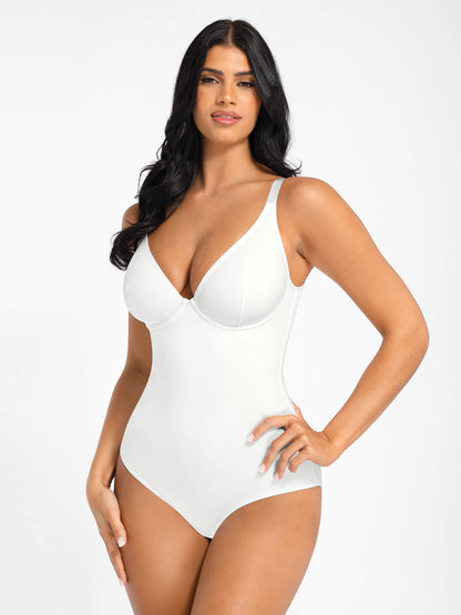 V Neck Tummy Control Bodysuit