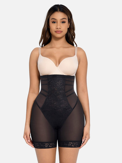 Patterned Lace Breathable Shapewear Shorts