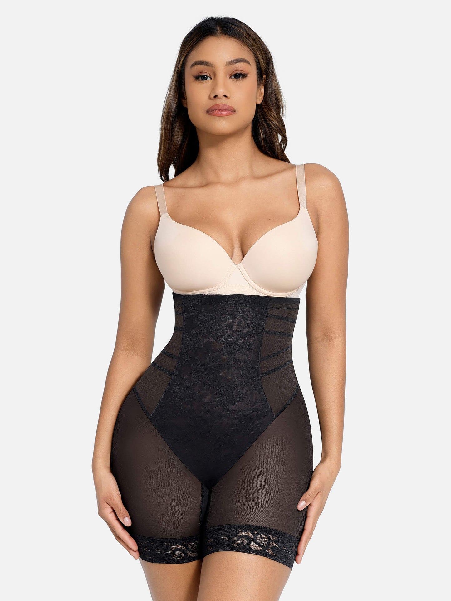 Patterned Lace Breathable Shapewear Shorts