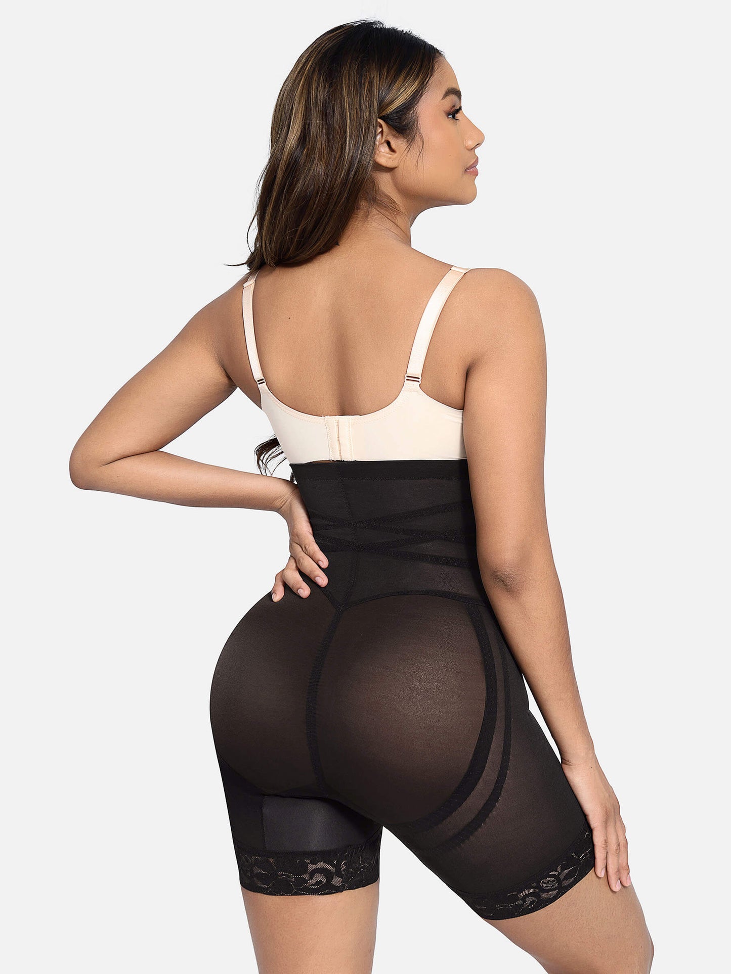 Patterned Lace Breathable Shapewear Shorts