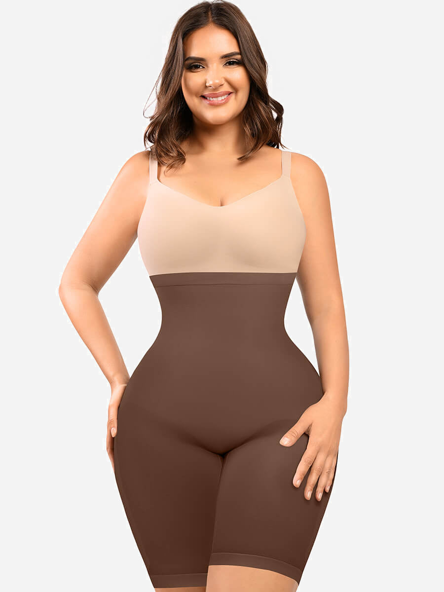 Nahtloser, offener Damen-Bauchkontroll-Bodysuit