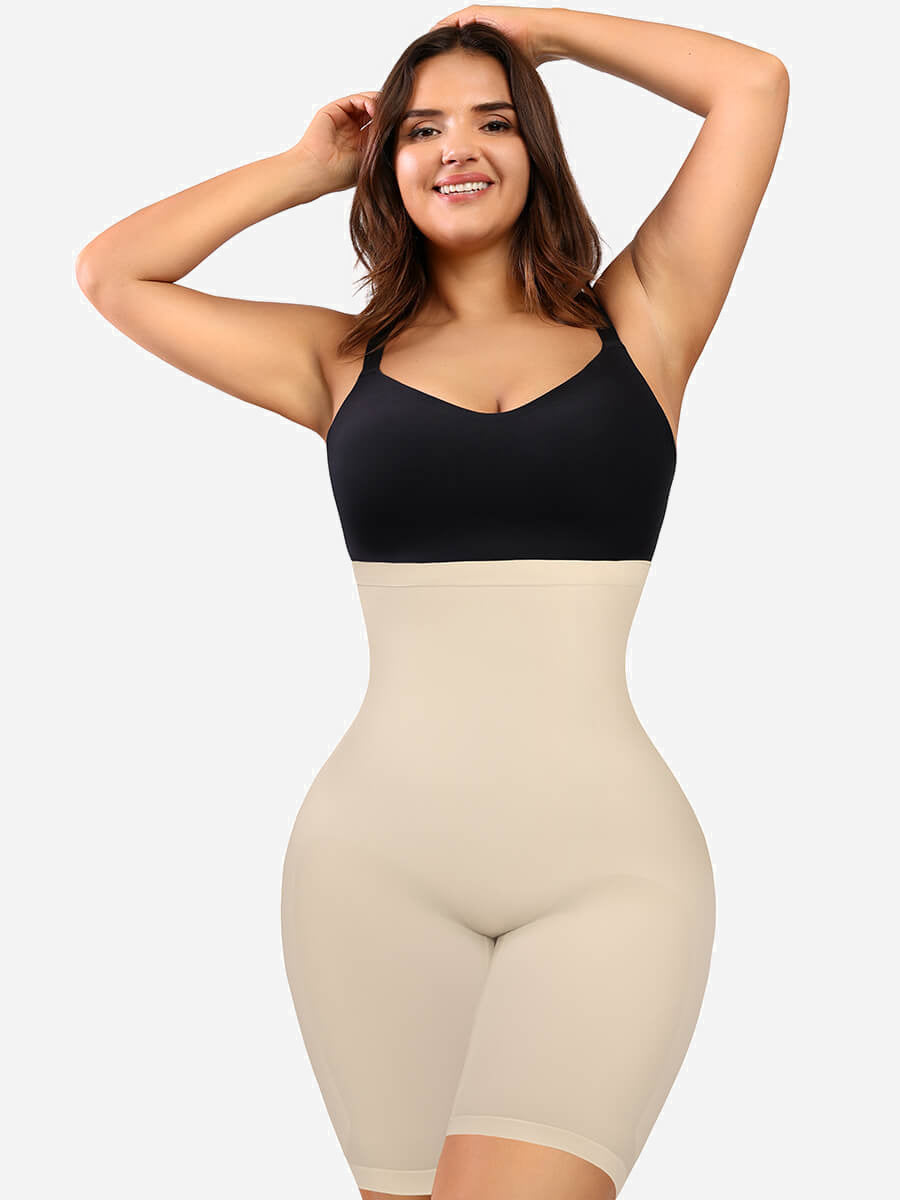 Seamless Open-Bust Women Tummy Control Bodysuit