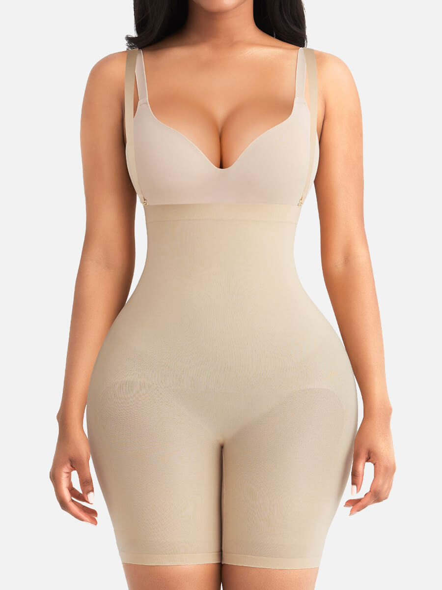 Seamless Open-Bust Women Tummy Control Bodysuit