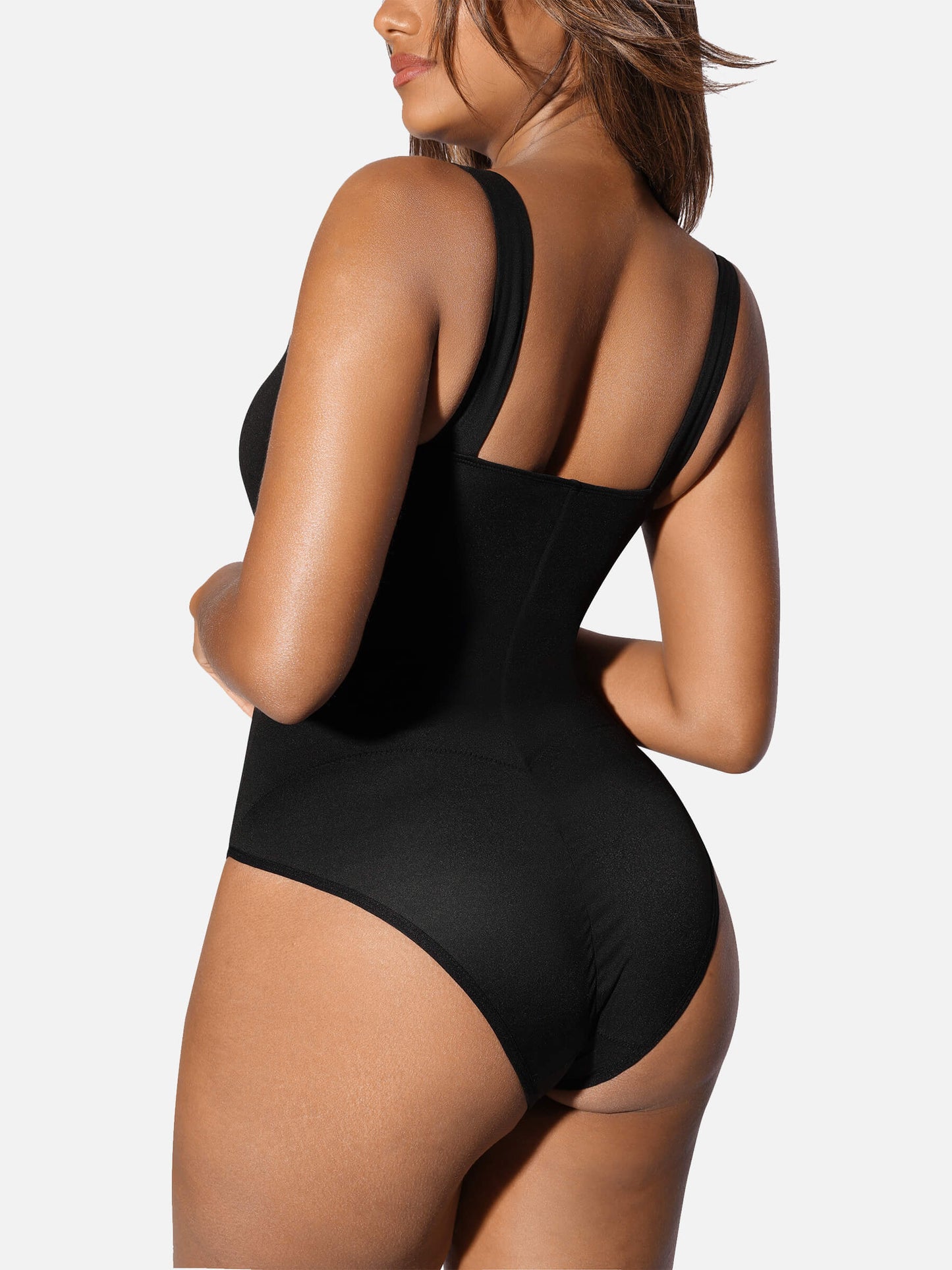 V Neck Tummy Control Thong Shapewear