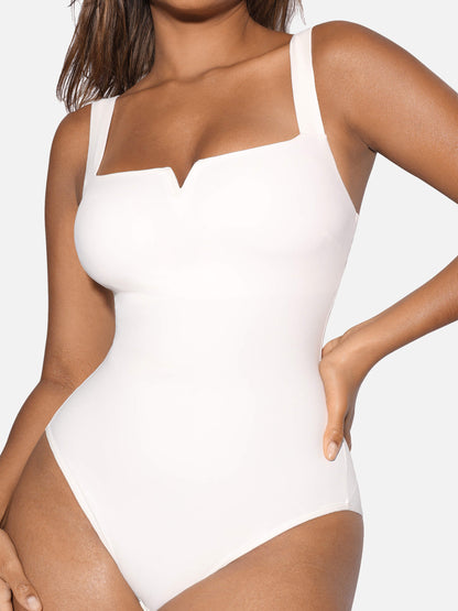 V Neck Tummy Control Thong Shapewear