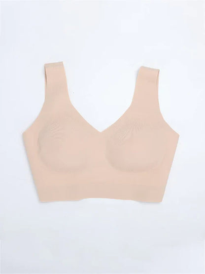 Soutien-gorge confort sans fil à col en V