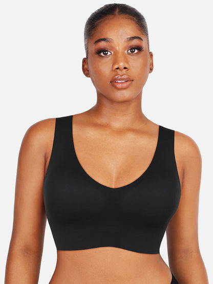 Soutien-gorge confort sans fil à col en V