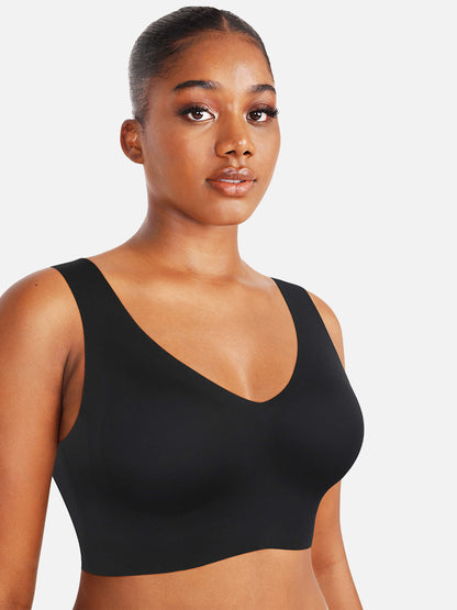 Soutien-gorge confort sans fil à col en V