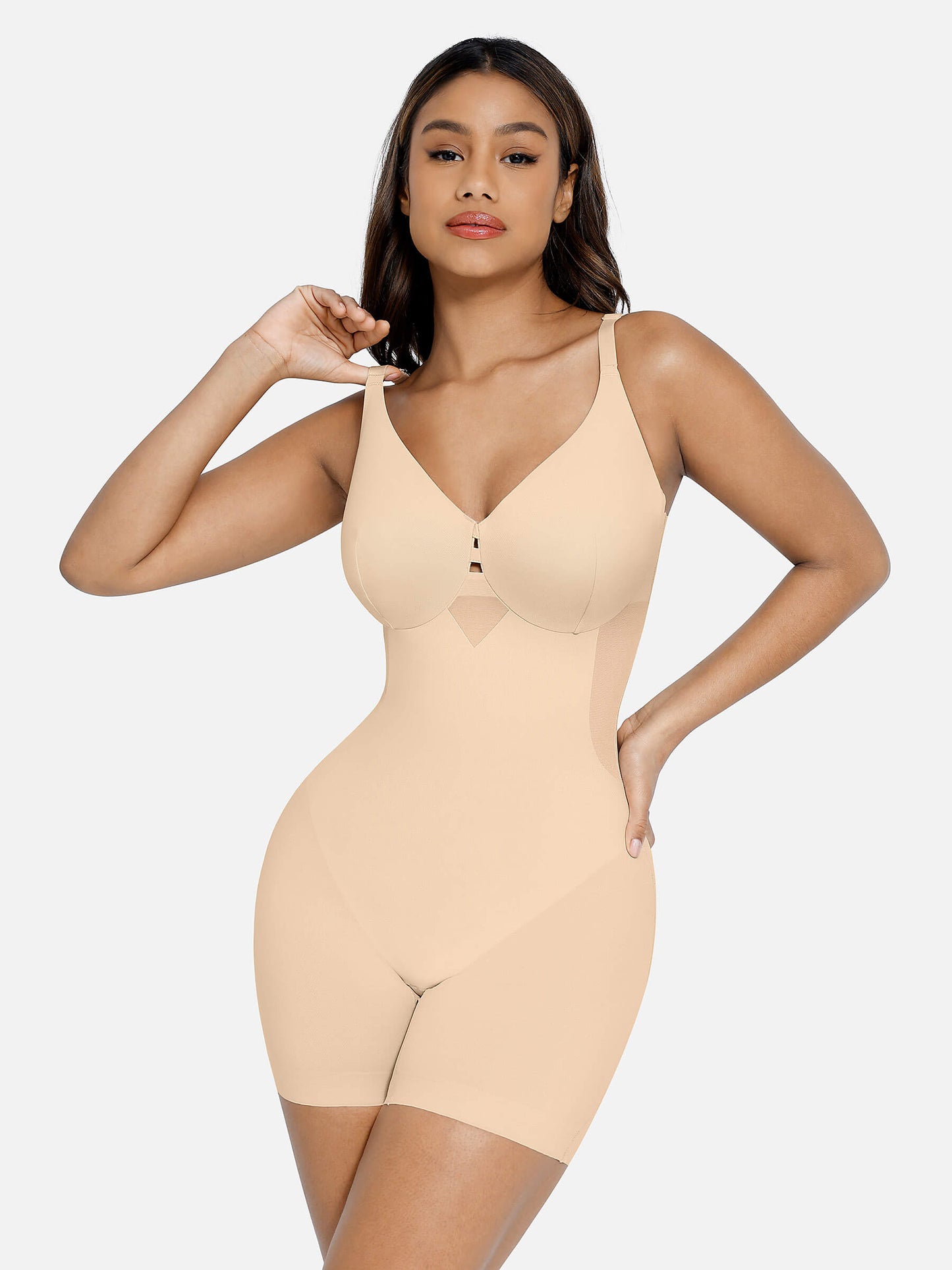 Shapewear gainant sans couture pour le contrôle des cuisses et le lifting des seins