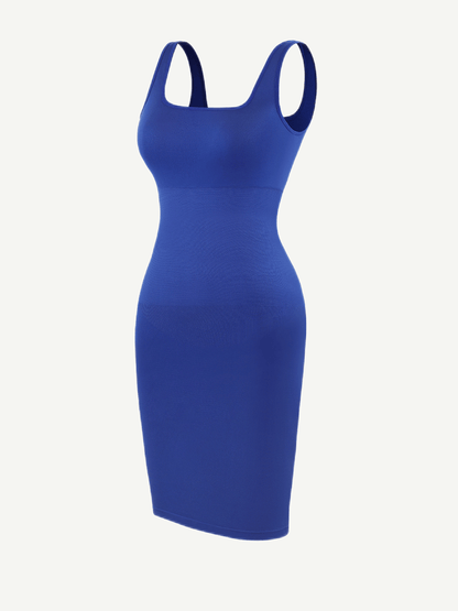 Square-neck Mini Bodycon Built-in Shaper Womenswear Comfortable Dress